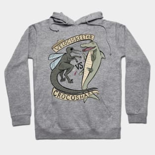 Mash Up Animals_ Velociskeeter VS Croco vintage tattoo inspired animal mashup animals Hoodie